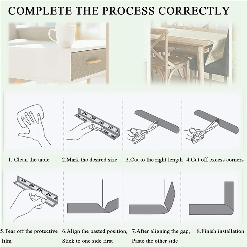 AS96-1Set protecteurs pour coins et bords boisson 6 mètres et 4 protecteurs d'angle PVC B