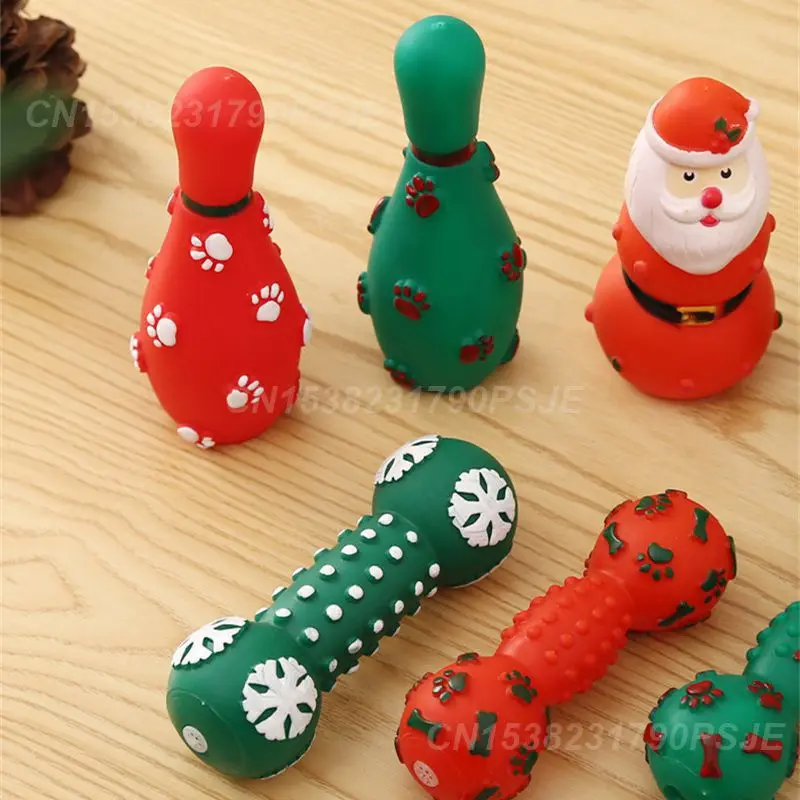 2/3/4PCS Durable Toys Inspire Curiosity Durable Rubber Toys Dog Christmas Gift Vinyl Sound Toy Very Suitable For Grinding Teeth