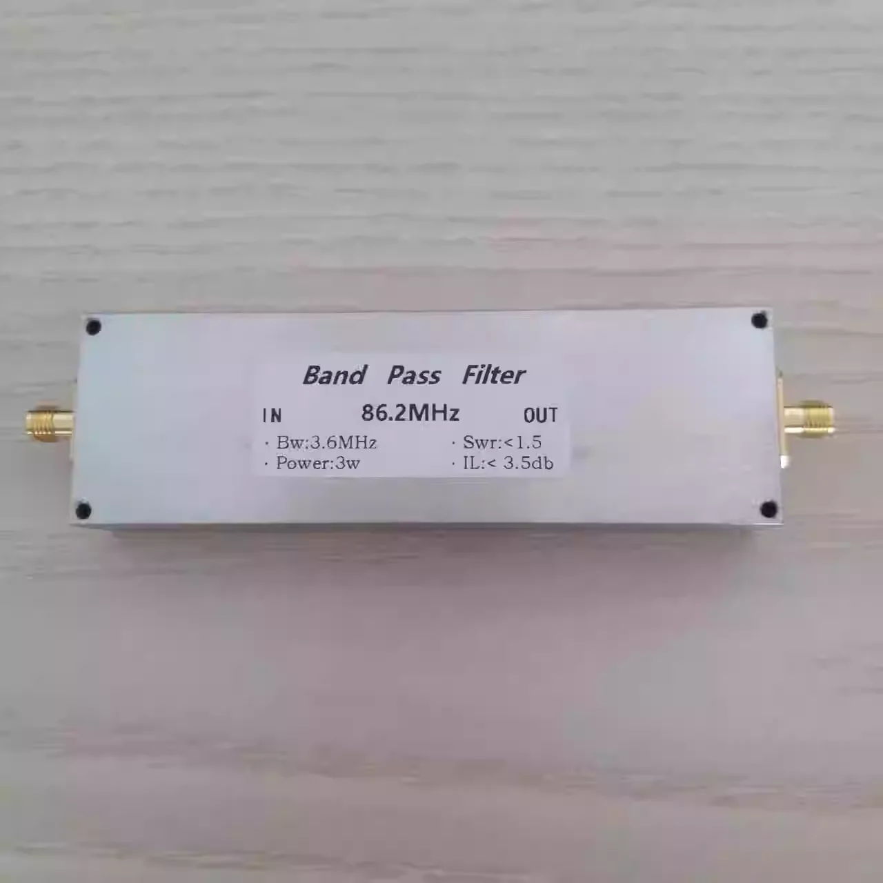 BPF-86.2M-3WSMA bandpass filter suppresses clutter Improve reception