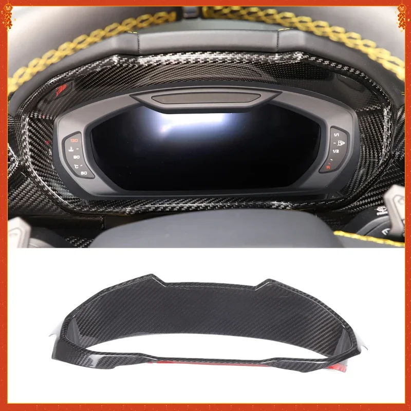 

For Lamborghini URUS Real Dry Carbon Fiber Dashboard Panel Frame Cover Trim Sticker modification 2018 2019 2020 2021 Accessorie