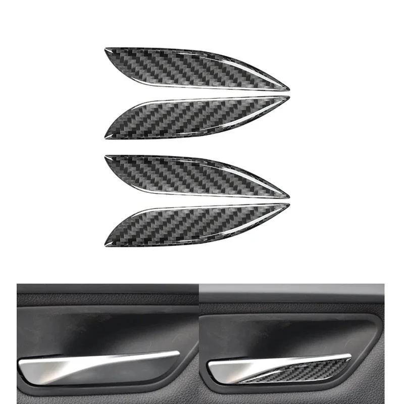 

Carbon Fiber Car Door Bowl Sticker Door Pull Handles Decal for BMW F30 F31 F34 3GT F32 F33 F36 3 4 Series 2013 2014 -2019