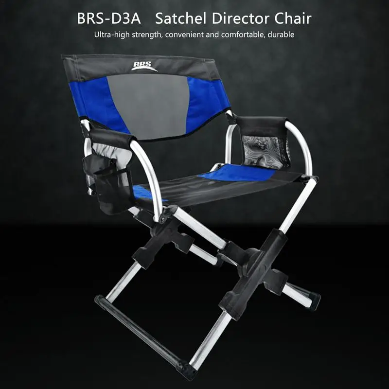 BRS-D3A Satchel Director Chair Portable Outdoor Aluminum Alloy Folding Chair For Camping Beach Fishing Chair Folding Stool