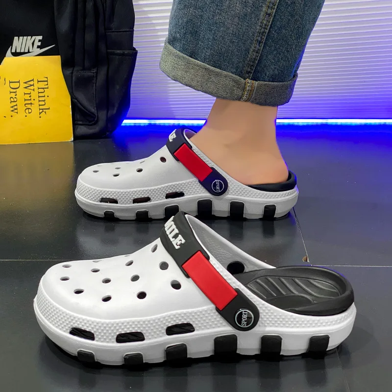 Summer new sandals men's hole shoes men's travel bag head sandals beach shoes casual sandals view 3