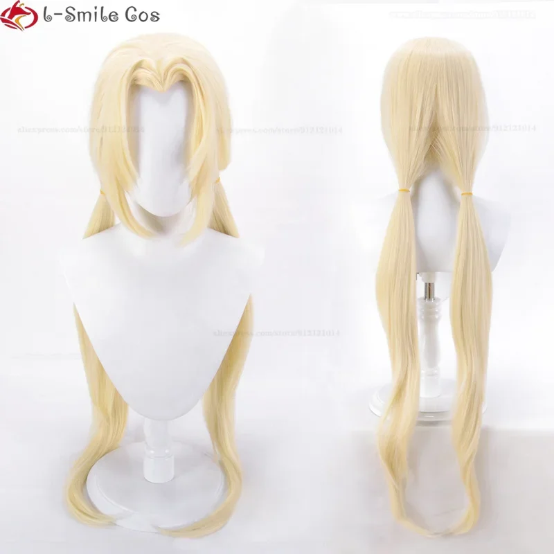 Anime Tsunade Cosplay Wig 100cm Long Yellow Tsunade Wigs Heat Resistant Synthetic Hair Party Cosplay Costume Wigs   Wig Cap