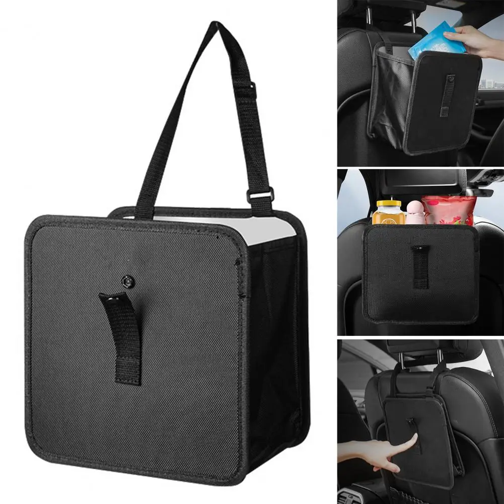 Car Garbage Bag Auto Portable Leakproof Garbage Bag Portable Car Back Seat Trash Multifunctional Organizer with Adjustable