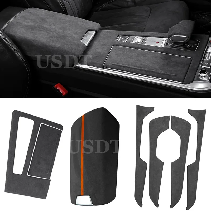 

TOP Suede Interiors Parts Fit for AUDI A6 A7 2020 2021 2022 2023 2024 2025 2026 Central Control Panel Armrest Dashboard Cover