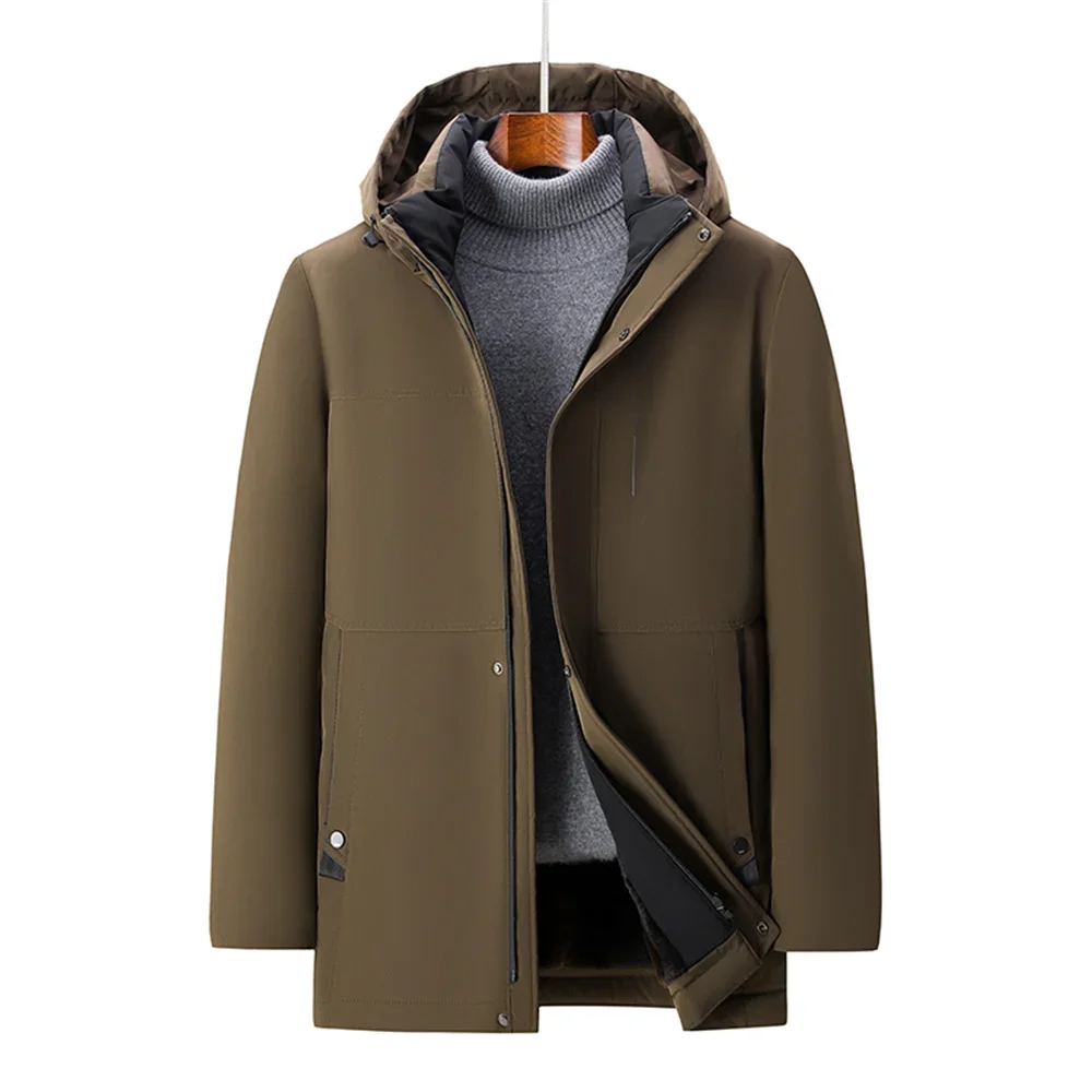 2025 الشتاء الرجال الصوف اصطف يندبروف سترة معاطف رشاقته الدافئة القطن وسادات مبطنة الرجال الشتاء سترات زائد المخملية معطف جلد #4
