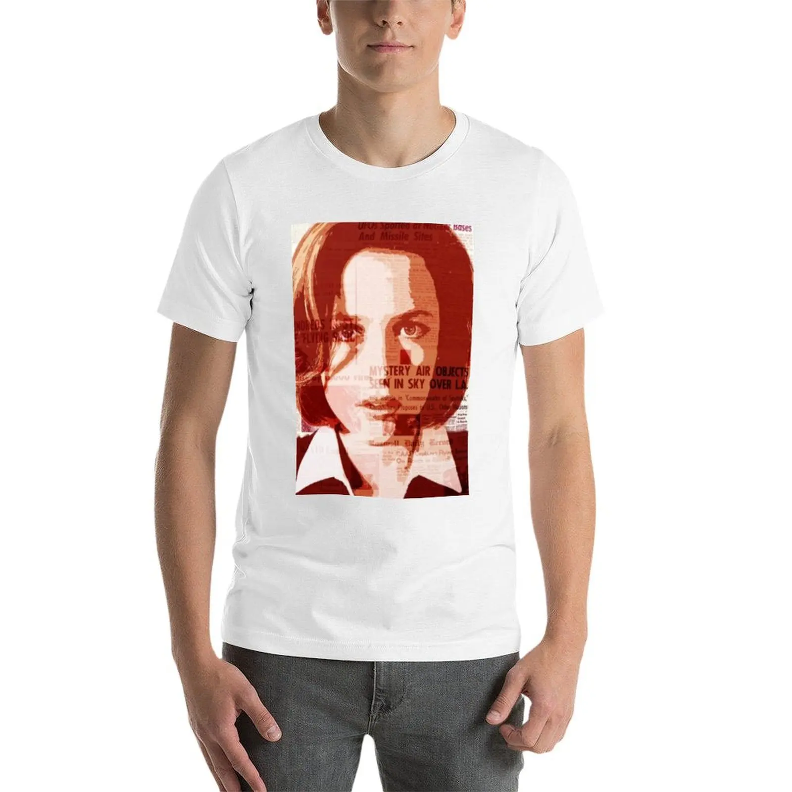 دانا سكالي - تي شيرت X-Files تي شيرت أنيمي للرجال تي شيرت رجالي ماركة فاخرة عالية الجودة #4