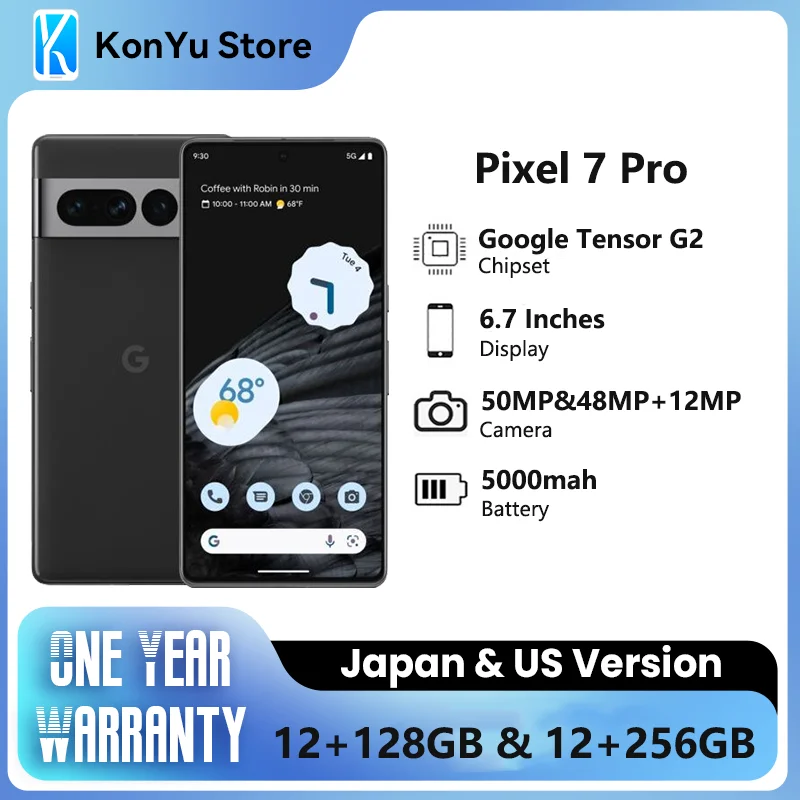 Google Pixel Pro Smartphone Resistente à Água e Poeira Original 5g 12gb de Ram 128gb 256gb Rom 6.7 Nfc Octa Core Android 13 Ip68
