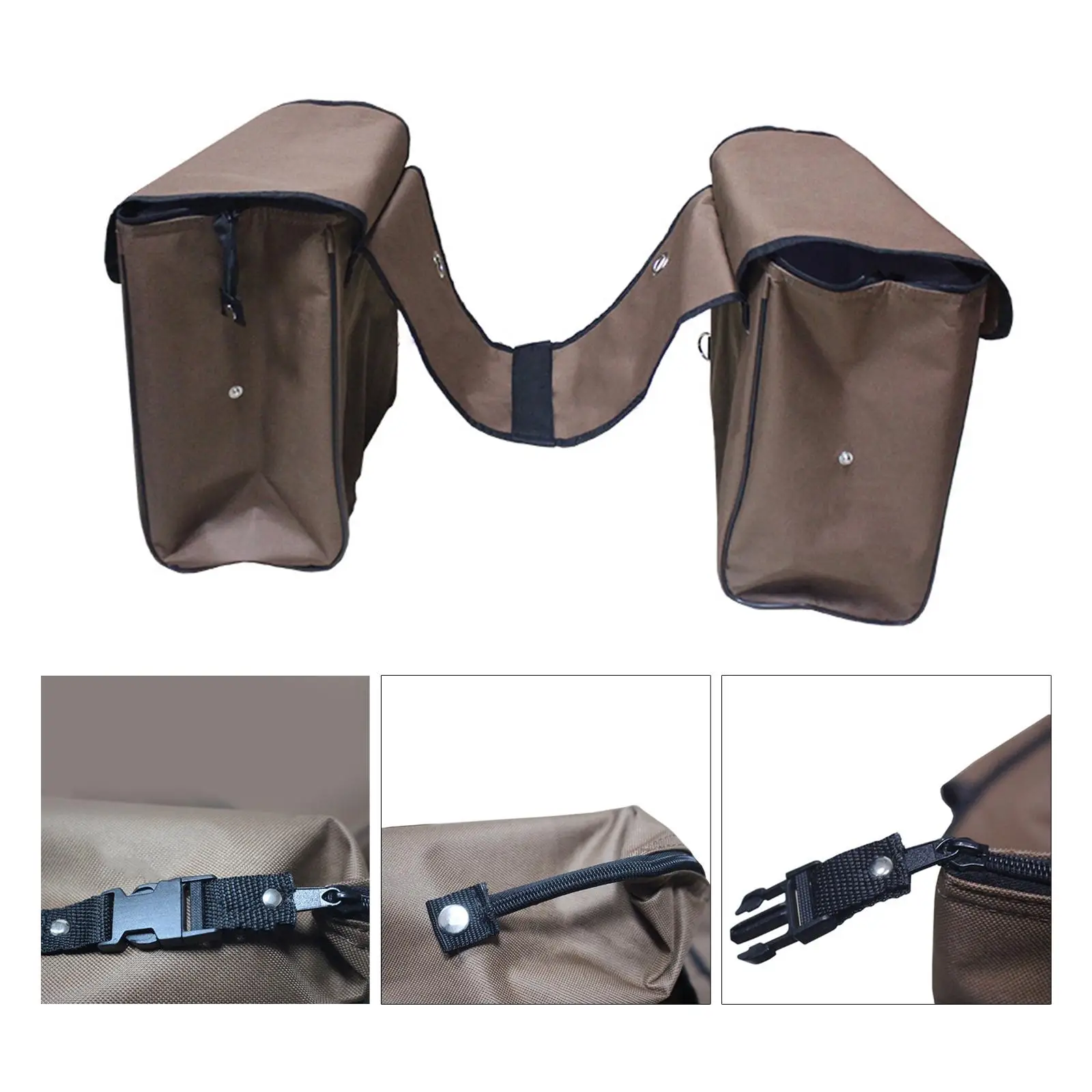 حقيبة سرج الحصان مع جيوب من قماش أكسفورد متعددة الأغراض وإغلاق آمن وحقيبة سرج محمولة لدعامة الرياضة في الهواء الطلق للنادي #5