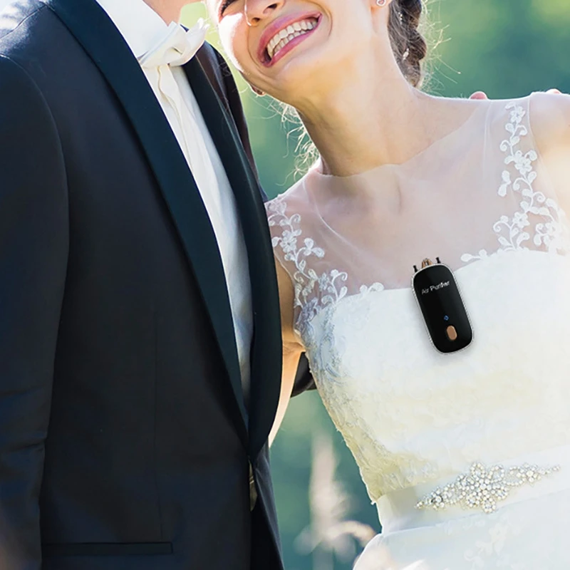 개인 웨어러블 미니 휴대용 음이온 청정기, 목걸이형 공기 청정기, 24H 작업 칼라 클립, 2 천만