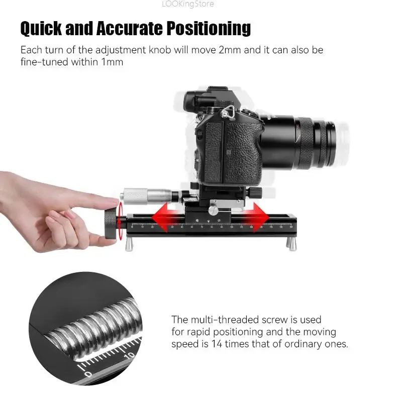 AstrHori-cámaras de 170mm, riel de enfoque Macro, pista deslizante, Dolly de liberación rápida para fotografía Macro
