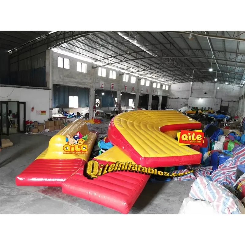 Giant Inflatable Water Park Floating Island Slide Platform Beach Pool Amusement Equipment for Adults Kids Summer Outdoor Fun