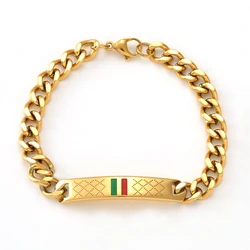 Fashion 8MM Wide Hand Chain Steel Braided 4 Colors Jewelry For Men Male Party Rock Red And Greenweaving Patter Gift