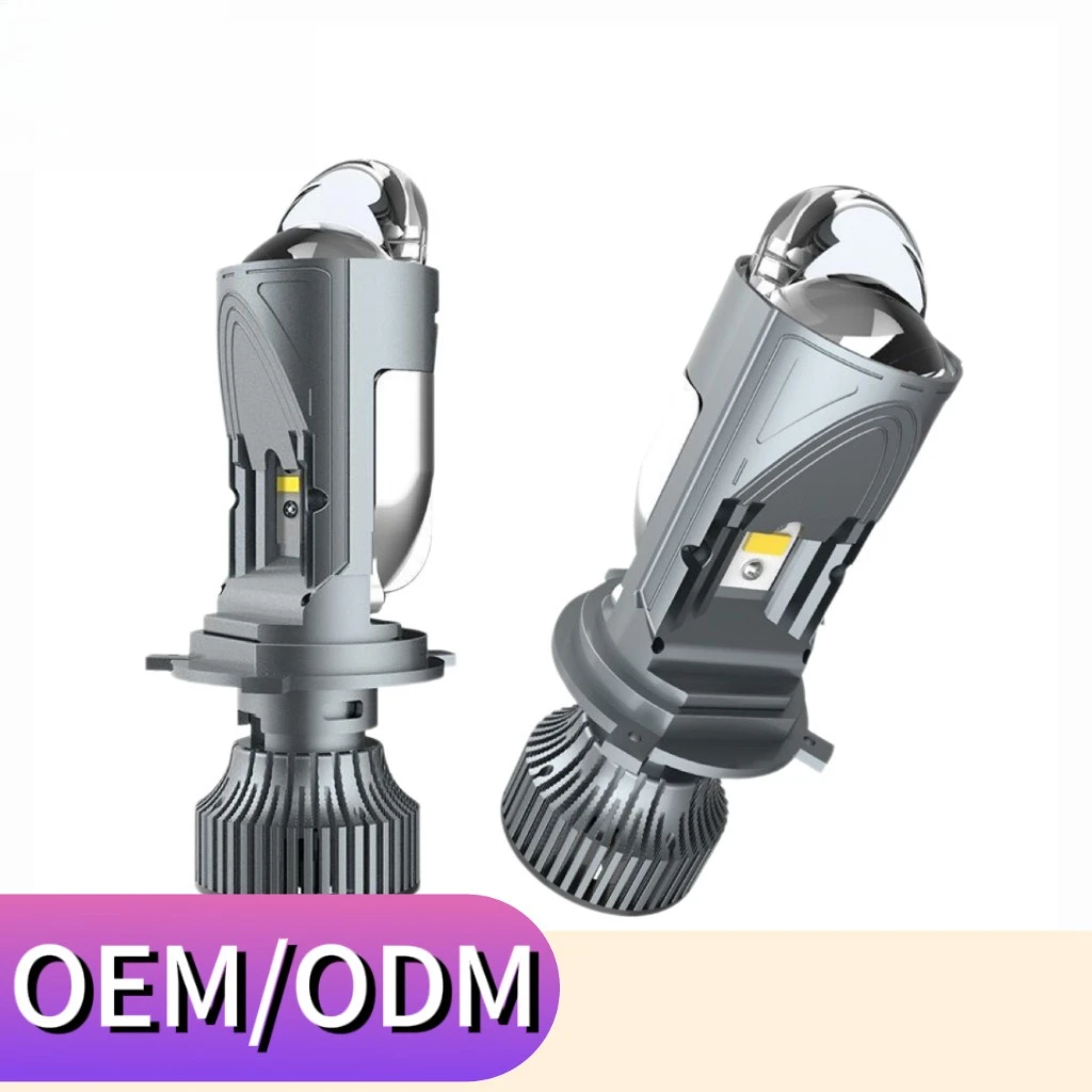 

M01K Integrated High/Low Beam H4 Dual Light Non-Destructive Laser Car Three-Light Fish-Eye Dual Lens LED Light Focusing