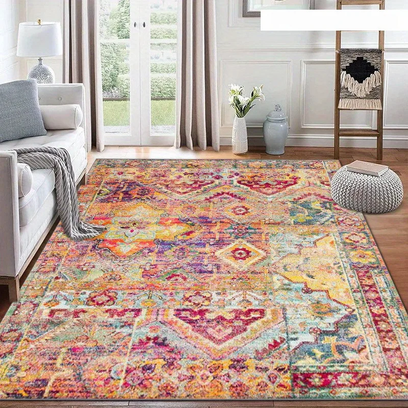 

Bohemia Living Room Rugs Decoration Bedroom Deluxe Anti Slip Floor Mats Large Area Carpet Lounge Rug Persian Carpet Washable