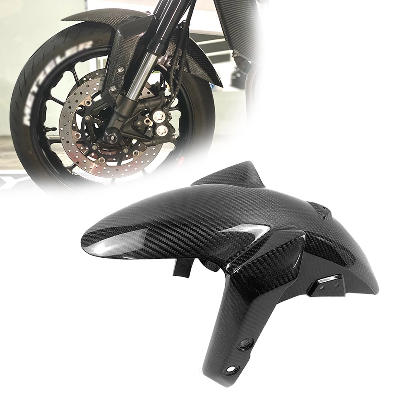 100% Real Carbon Fiber Front Fender Fairing For Yamaha MT09 2014 Mudguard Splash Guard