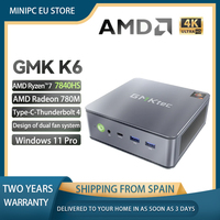 GMKtec Mini Pc GMK K6 AMD Ryzen7 R7 7840HS NUCBOX Design of dual fan system Window11 Pro AMD Radeon™ 780M Type-C Thunderbolt 4.0