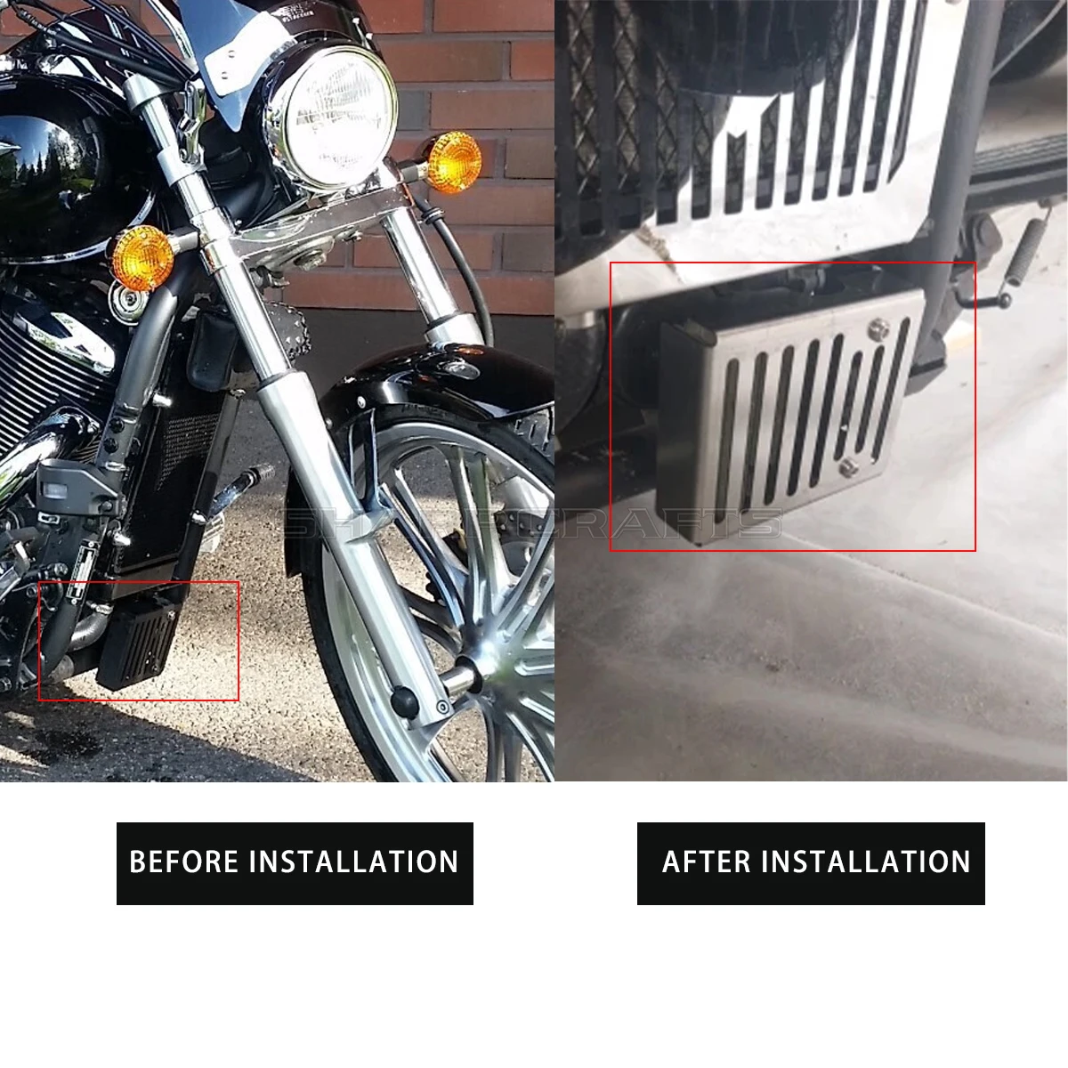 For Kawasaki Vulcan 900 Custom VN900 2006-2022 Motorcycle Accessories Stainless Steel Voltage Regulator Rectifier Cover Guard