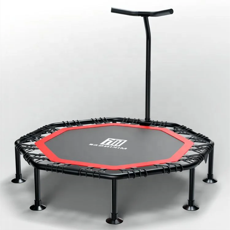 Trampoline with Adjustable Handle Bar Fitness Bungee Rebounder Jumping Cardio Trainer Home gym equipment Adults Kids