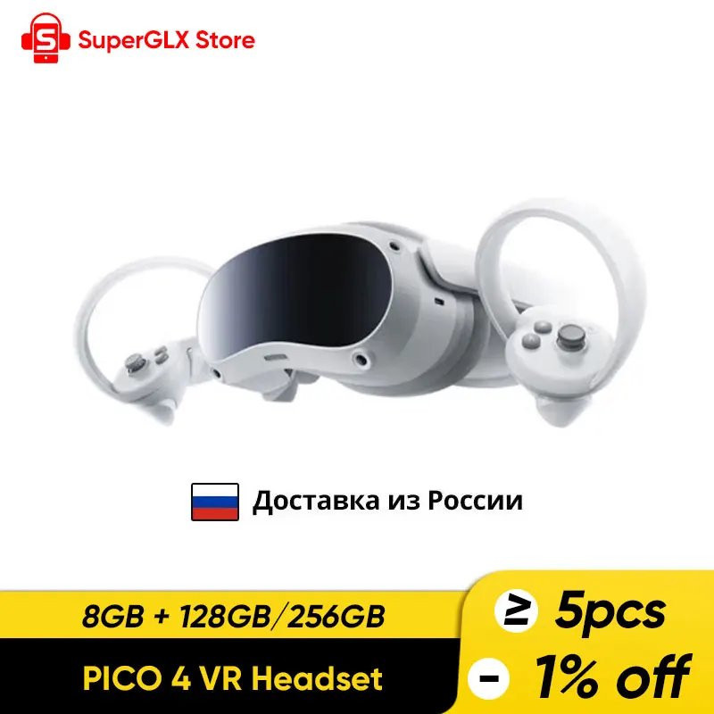 In Stock Pico 4 VR Headset 128GB/256GB Pico4 All-In-One Virtual Reality Headset 3D VR Glasses for Metaverse and Stream Gaming