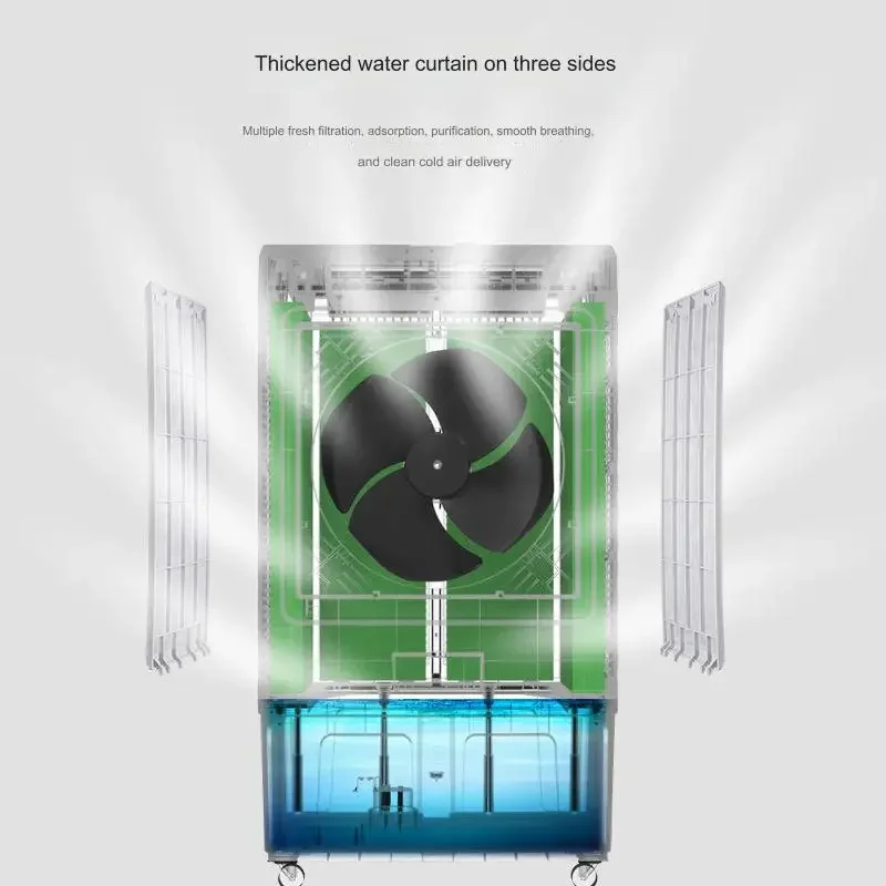 Anpassung Verdunstungsluftkühler Lüfterflügel Einseitiger Wasservorhang oder dreiseitiger Wasservorhang Verdampfer und Luftkühler