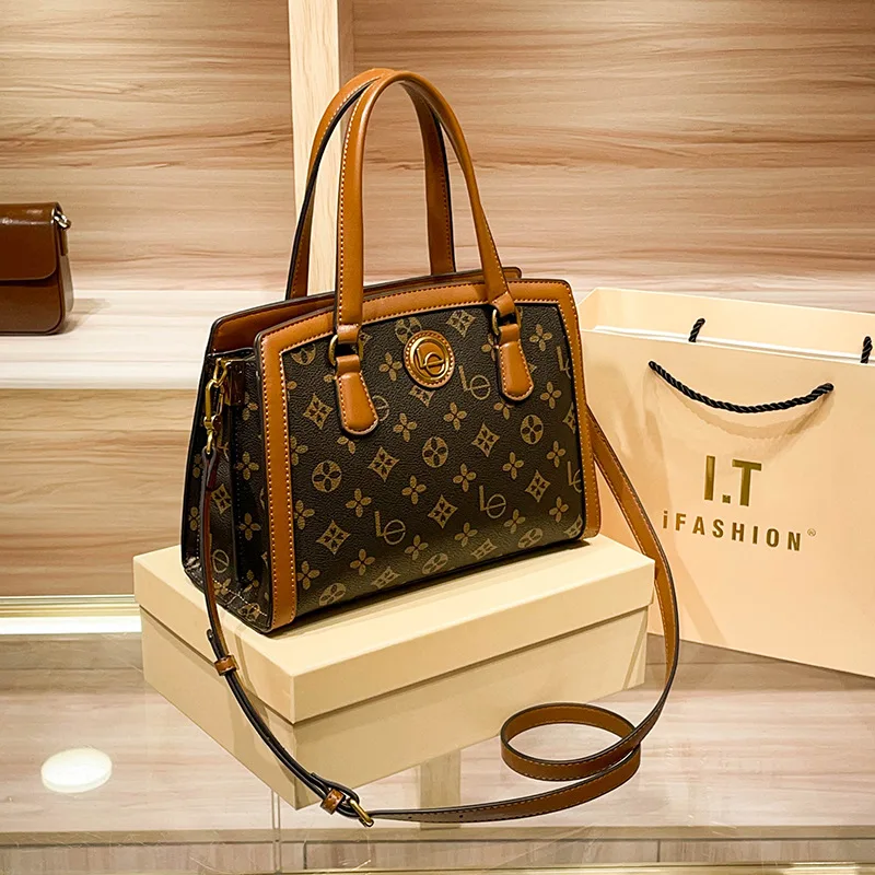 

Винтажная дизайнерская сумка для подгузников, женская сумка через плечо, люксовая брендовая сумка, минималистичная элегантная сумка-тоут из кожи с большой вместимостью.