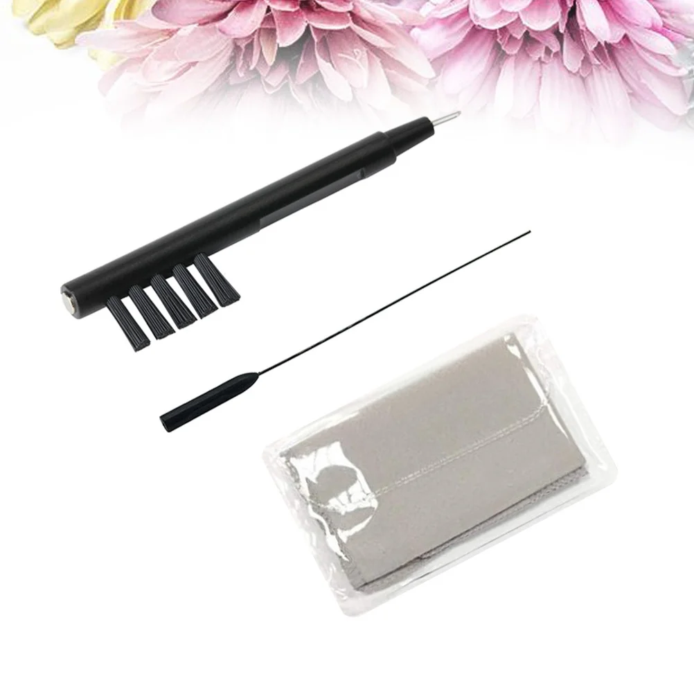 

3 Pcs Cleaning Cloth Hole Through Rod Set Hearing Aid Tool Kit Maintenance for Amplifier Earpiece Cleaner