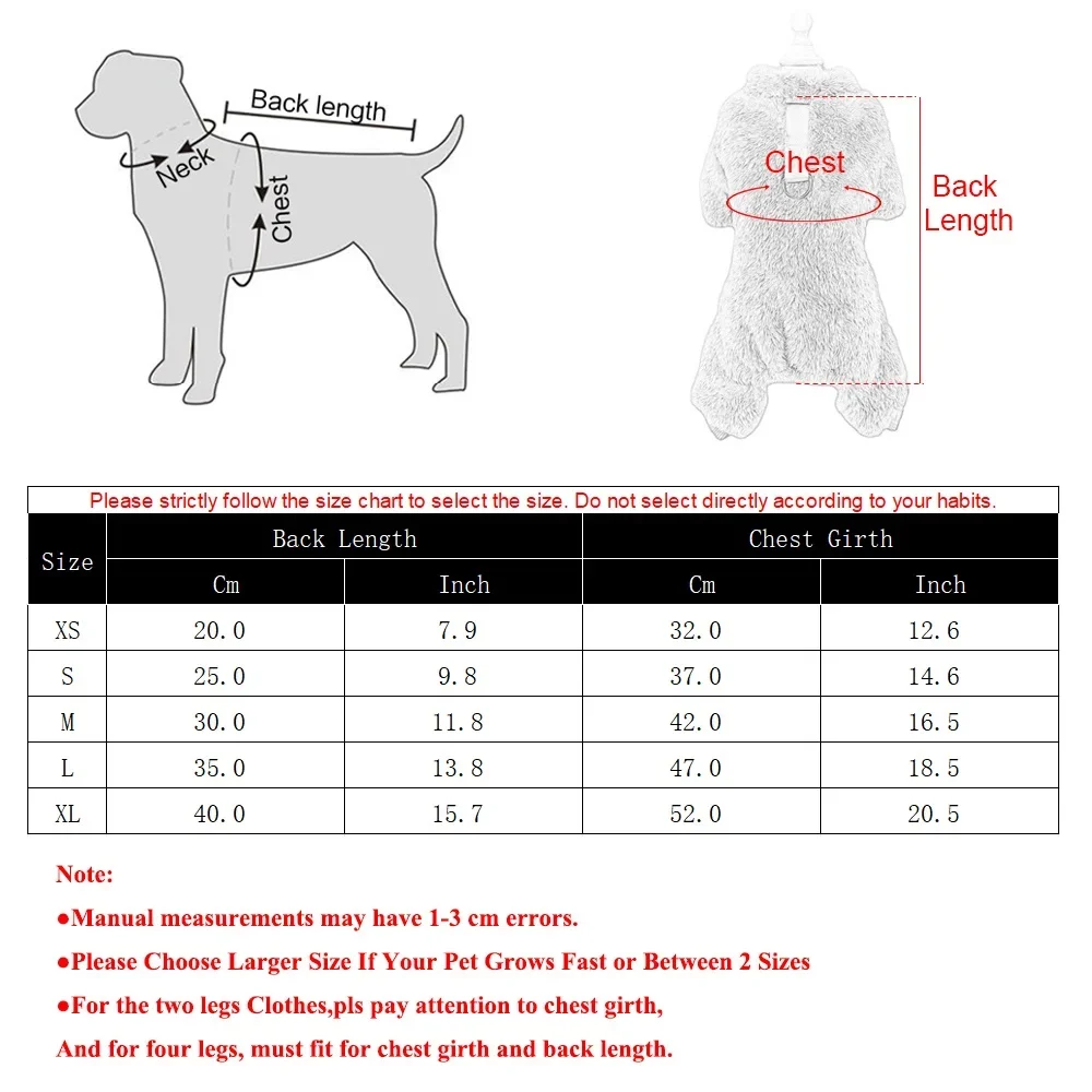 Weiche Fleece-Hundepyjamas, Kleidung, Herbst-Winter-Haustier-Overall für kleine und mittelgroße Hunde, Welpenpullover, warme Chihuahua-Mops-Einteiler-Outfits – Detail 2