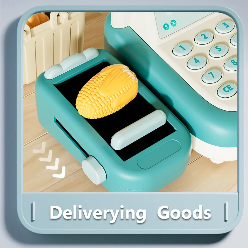 YIMI caisse enregistreuse jouets enfant semblant jouer jouet jeu d'achat supermarché calculatrice d'épicerie avec son