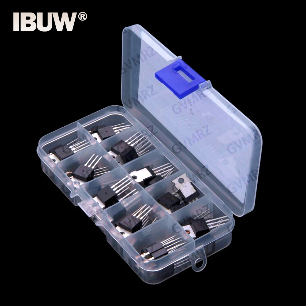 10 Valores ​ ​ 50 PCS IRF3205 IRFZ44 IRF510 IRF520 IRF MOSFET embalados em encapsulamento TO-220 de furo passante IRF520