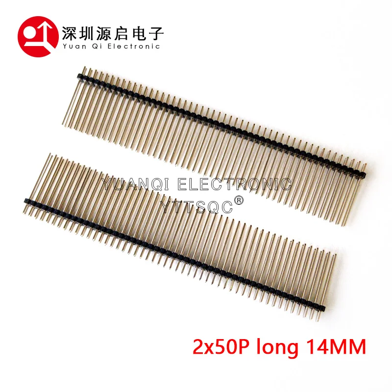 1.27mm 1.27 Single Double Row Male 1X40P 2*50P Breakaway PCB Board Pin Header Long 11mm 12mm 14MM Connector Strip Pinheader