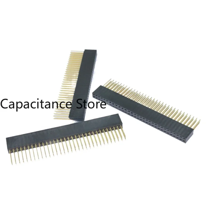 

10PCS PC104 socket 2.54MM row female plastic height H11MM long pin H12.1MM connector double