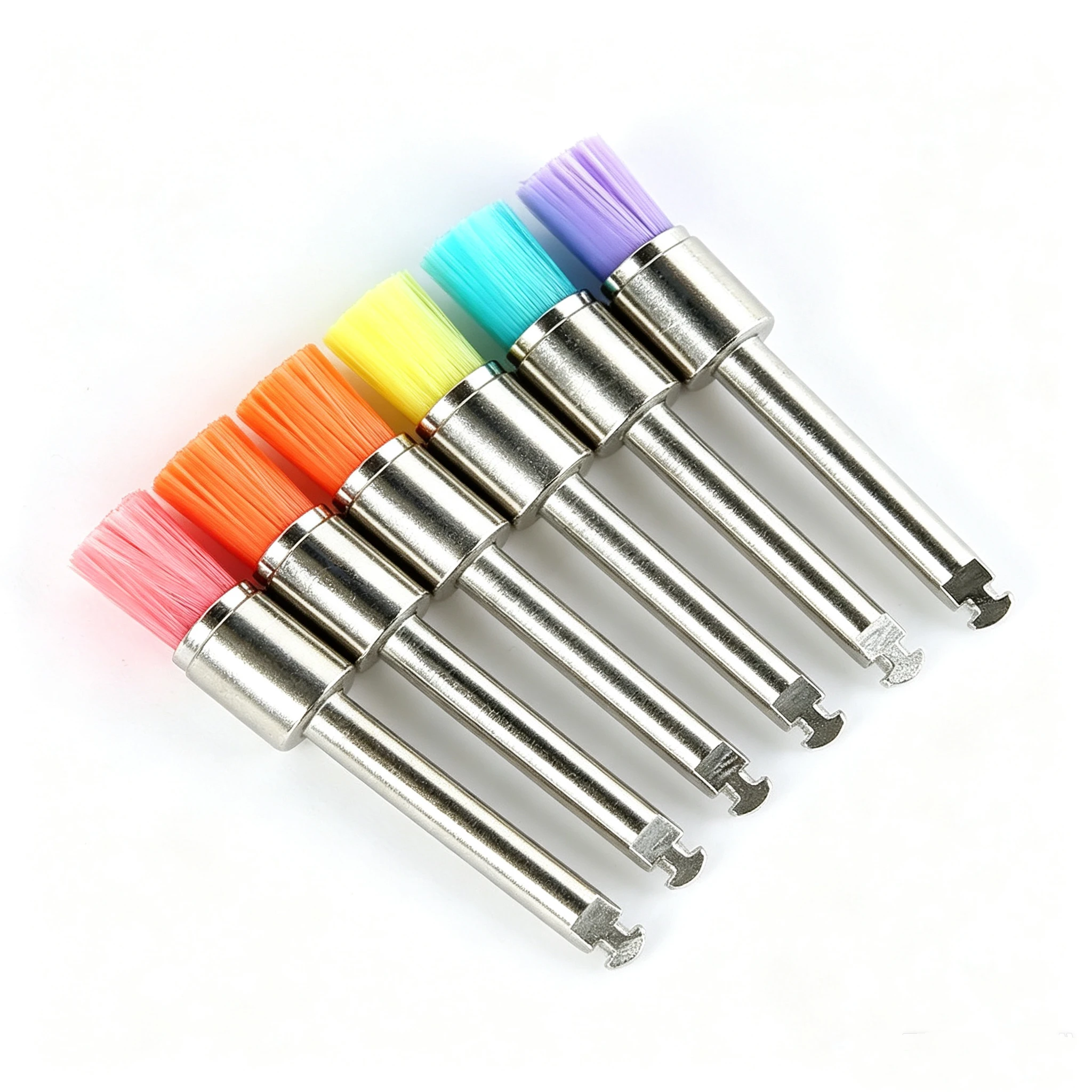 100Pcs Dental Tooth Polishing Brushes Flat Type Nylon Prophy Brush Dentist Clinic Tools Soft