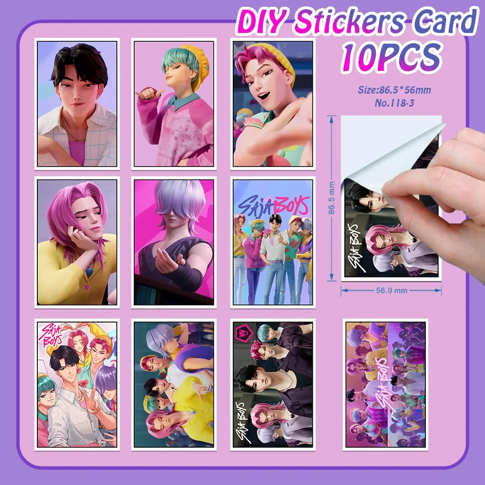 

2025 NEW 10-Piece KPop Demon Hunter Waterproof Stickers, DIY Cartoon Anime Vinyl Stickers, Suitable for Cards, Stationery, Phone