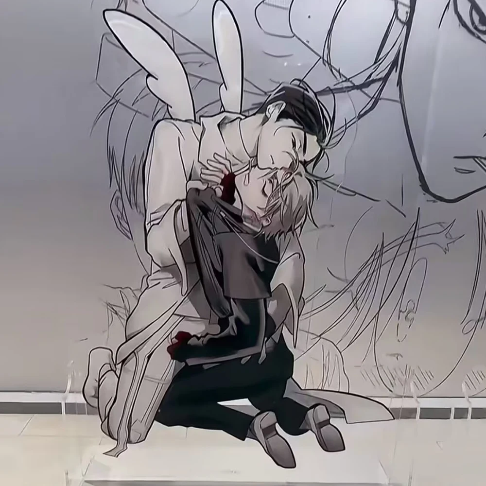 Alien Stage Acrilico Action Anime Figure Stand Tavolo in bianco e nero Decorazione della stanza Giocattoli Amici Bestie Regalo di compleanno per bambini