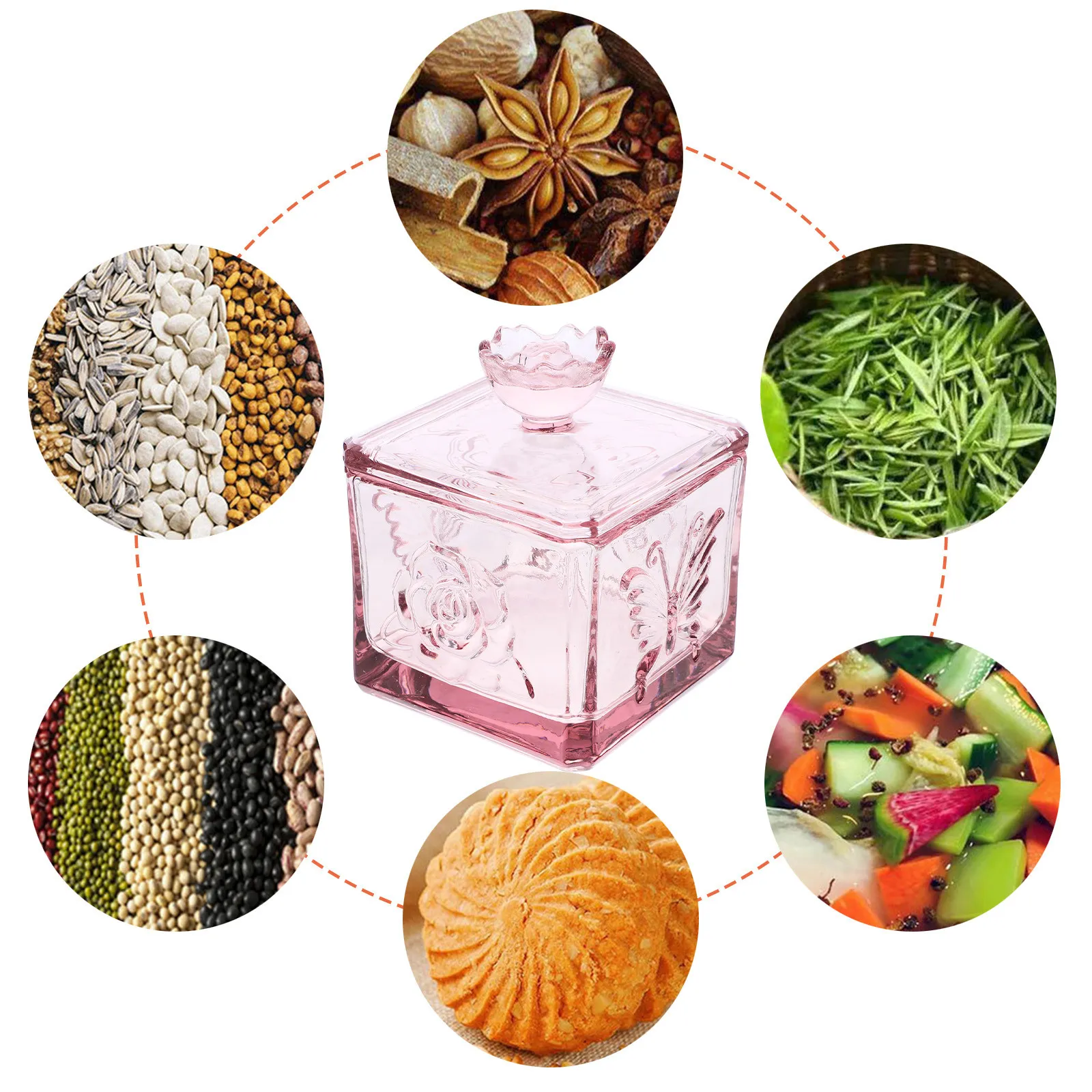 유리 밀봉 보관 상자 대용량 투명 식품 용기 차 건조  - Food Storage Set Glass 리뷰 및 가격