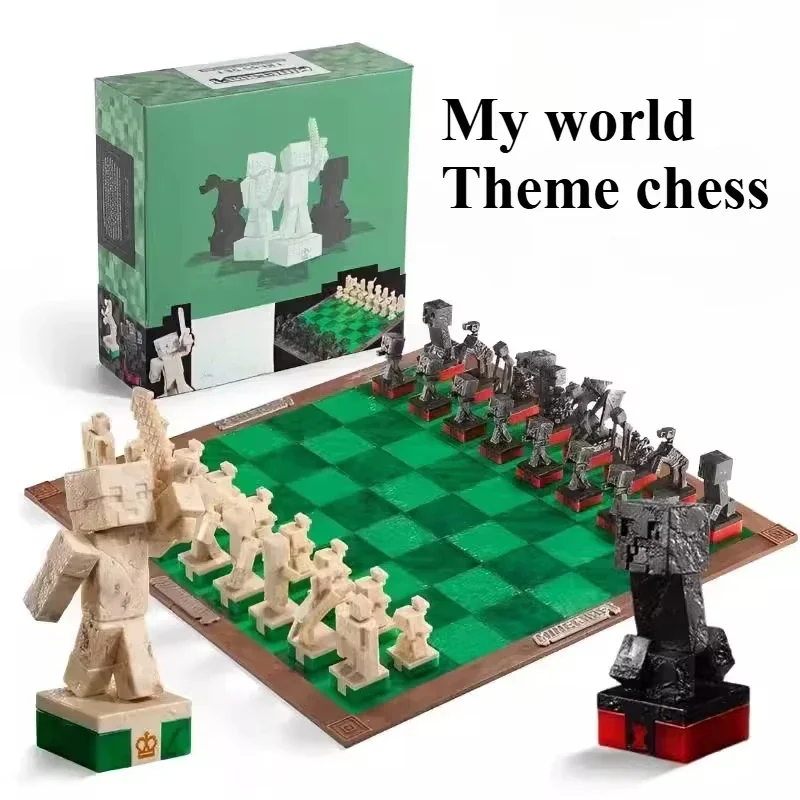 2024 new  Games Gift Set: Customized Chess Board Theme Chess Set with Miniature Figures and Board Game chess game