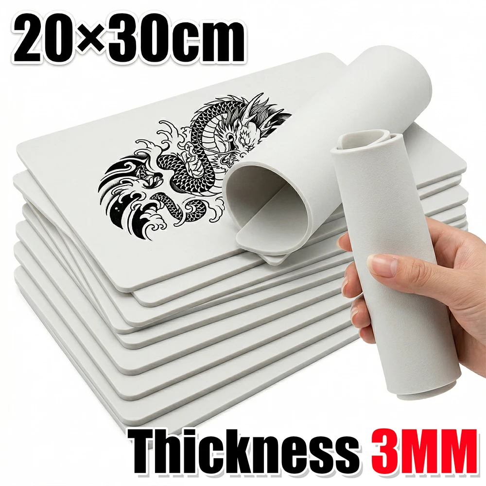 

DM White Tattoo Practice Skin 1/3/6/9PCS 3MM A4 Size Double Sides Silicone Microblading Eyebrow Permanent Makeup Practice Skin