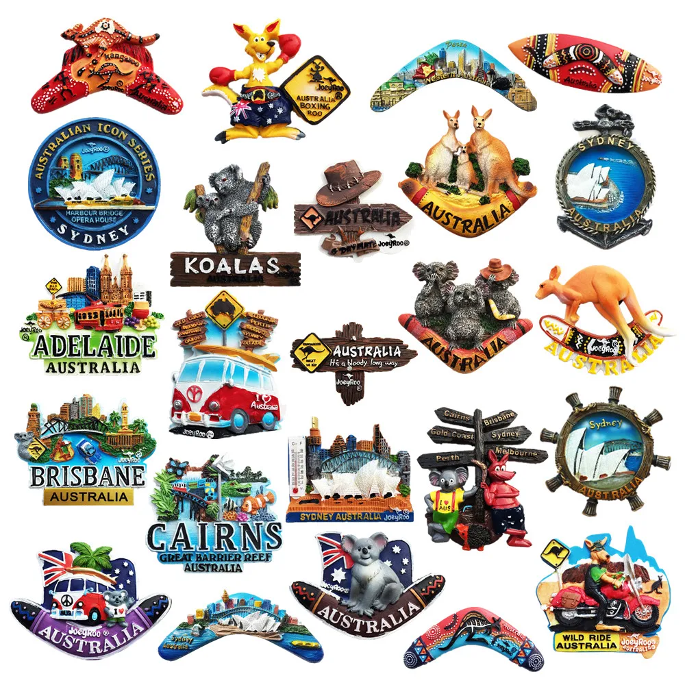 Europe Australia 3D Fridge Magnets Tourism Souvenir Refrigerator Magnets Sticker Collection Handicraft Gift Decoration Articles