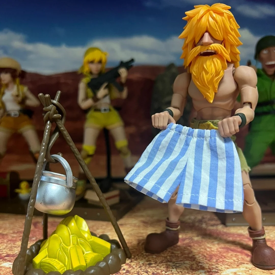 Snk Metal Slug Anime Shf New Baitaro Striped Shorts Handmade Is Suitable for All of Them 1/12 Movable Humanoid Toys