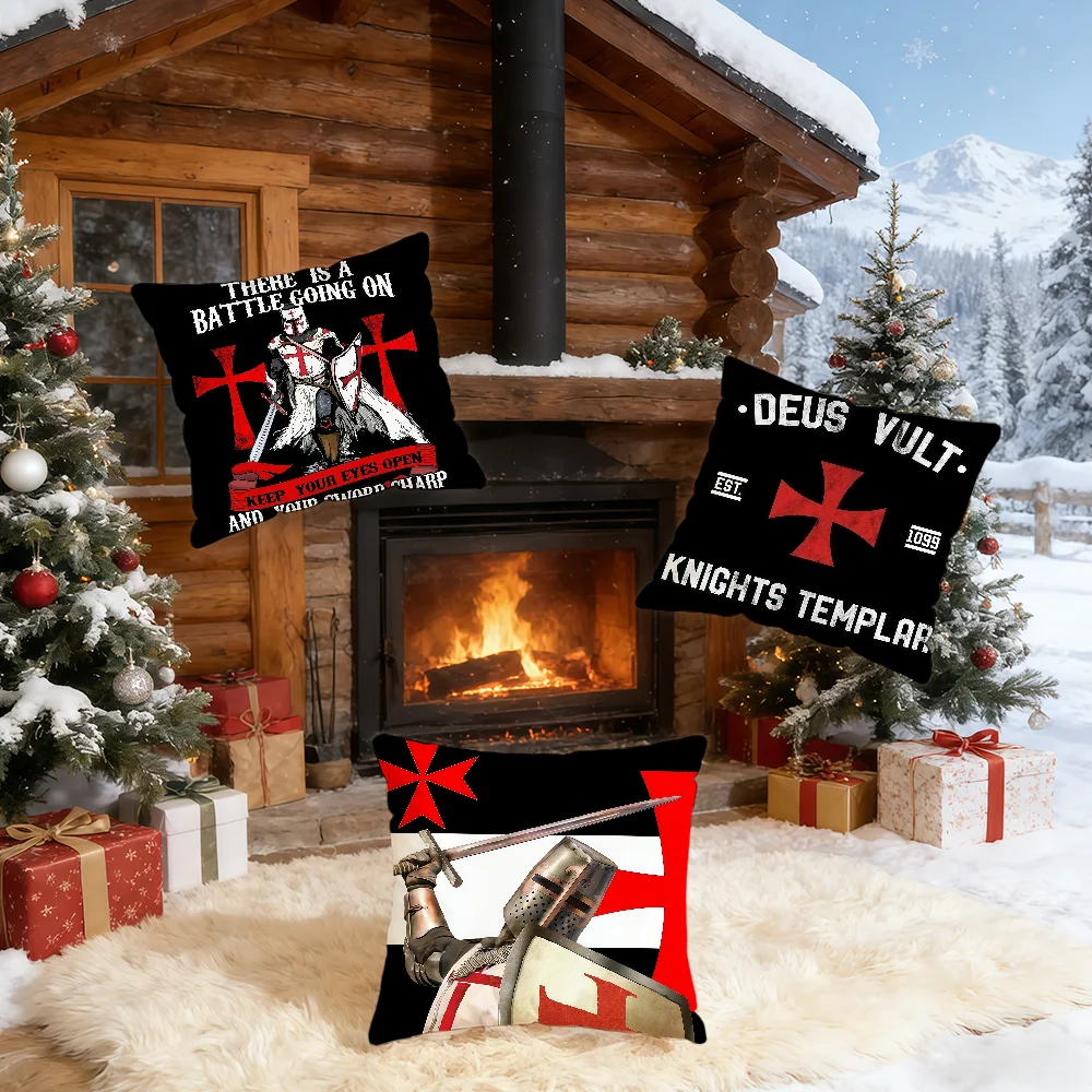 Knights Templar cushion cover Home Bedding Sofa living Room pillowcase Simple Soft Skin Cushion Cover Party Gift
