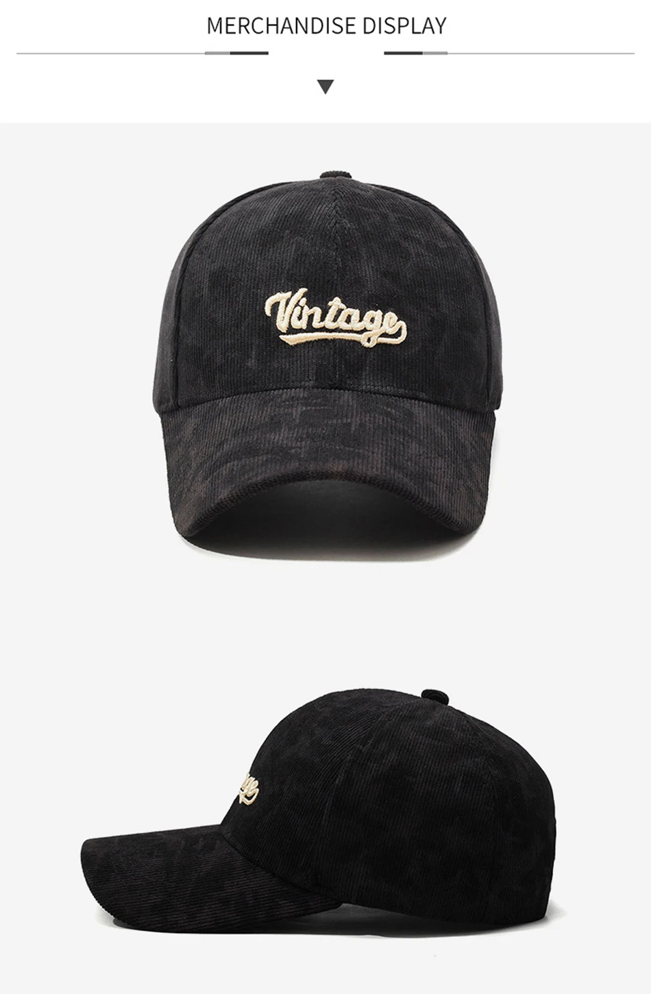 FS Marke Braune Cord-Baseballkappe für Männer, Koreanische 3D-Buchstaben-Stickerei, Damen-Kappen, Winter-Street-Hip-Hop-Trucker-Hut, Caquettes – Detail 3