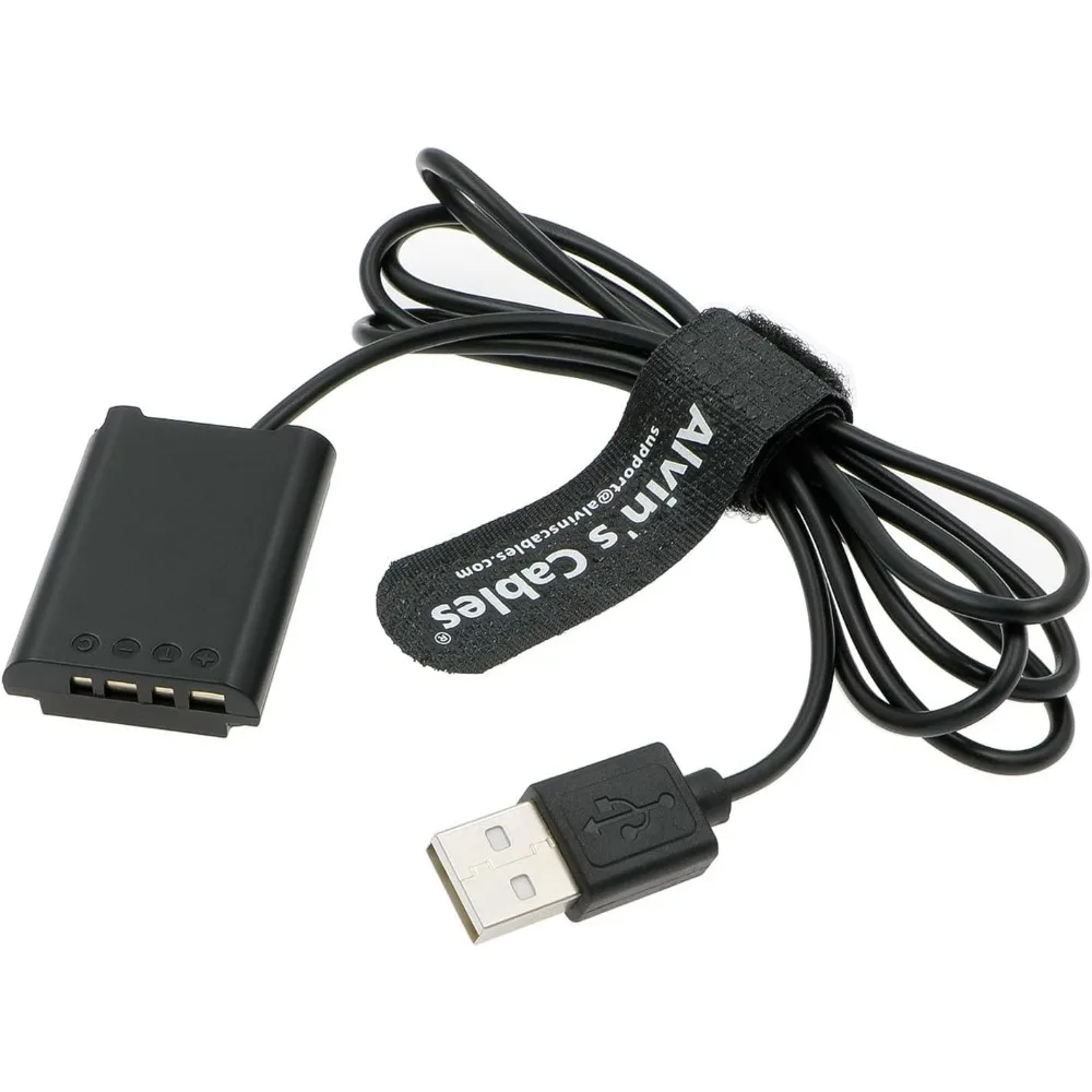Alvin's Cables NP-BX1 Dummy Battery to USB DC Coupler Power Cable for Sony Cybershot ZV-1, DSC-RX1, RX1R, RX100 II III Cameras