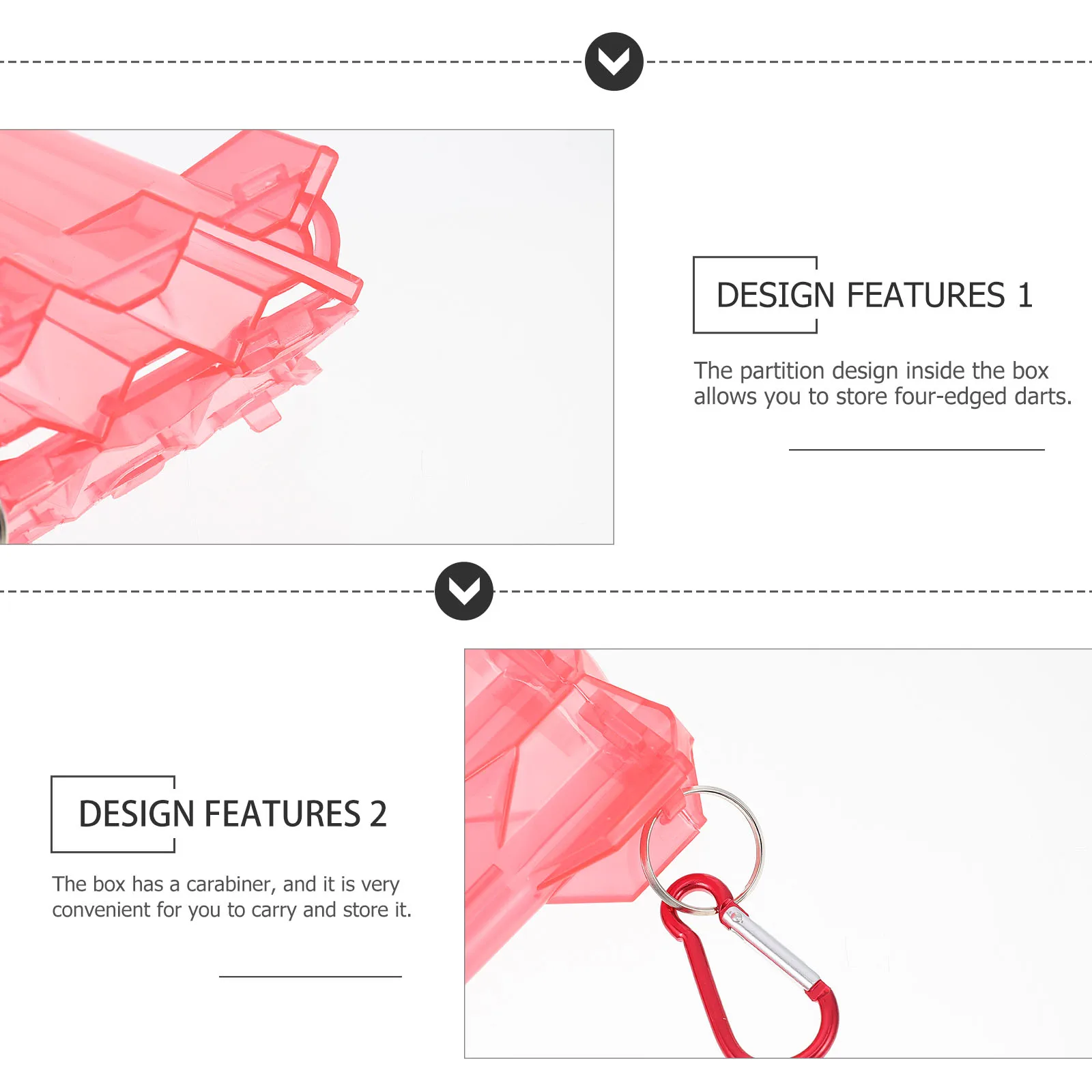 

Dart Case for Steel Wear-Resistant Hard Plastic Portable Storage Box with Carabiner Compact Lightweight Lockable