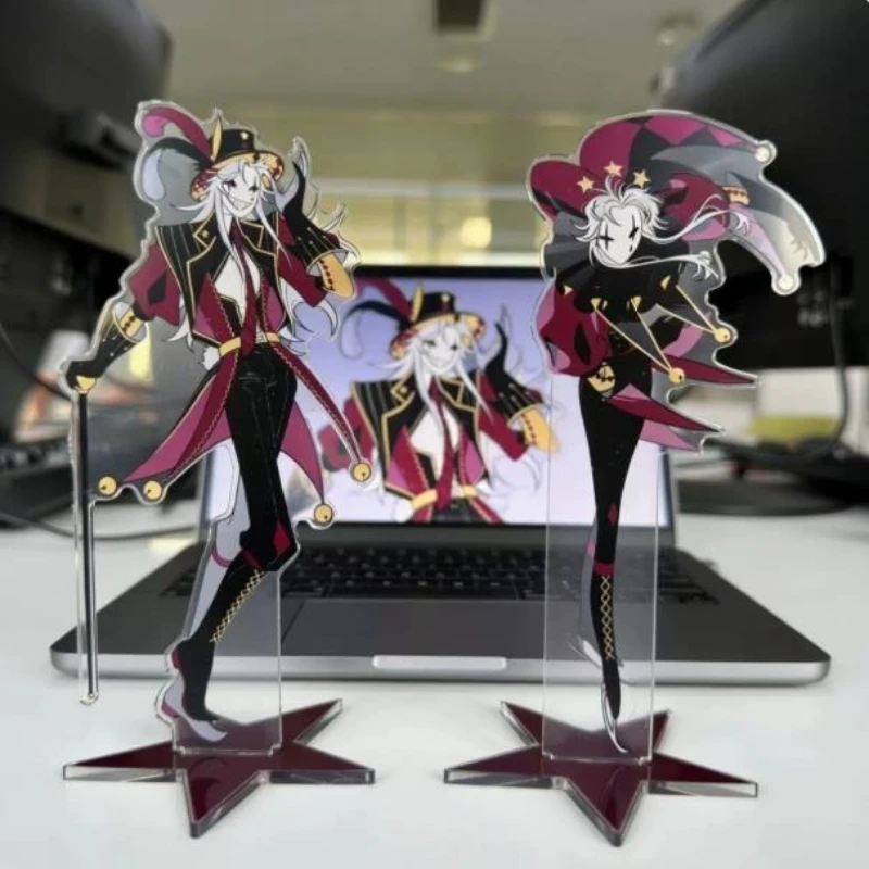 10cm Game The Freak Circus Pierrot Peripheral Acrylic Stand Figure Plate Desktop Holder Display Ornament Fan Collection Gift