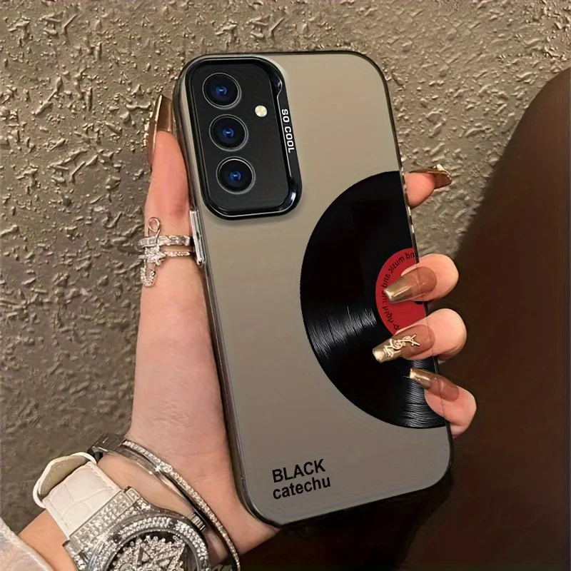 Funda de teléfono con diseño de CD de música creativa para Samsung Galaxy S25 S24 S23 S22 S21 S20 FE Ultra Plus 4G 5G, funda trasera esmerilada anticaída