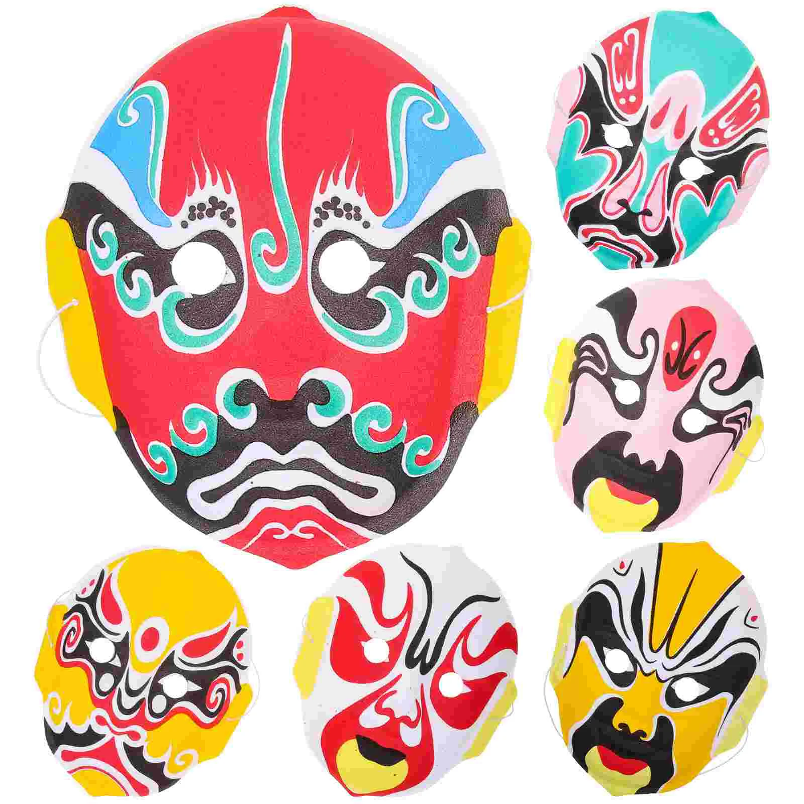 6 pezzi maschera per il cambiamento del viso dell'opera del Sichuan maschere floccate puntello di Pechino cosplay decorativo cinese per la casa