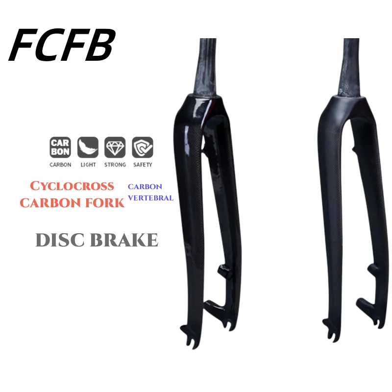 Cycling Mountain Bike MTB Front Fork Carbon Fiber Bicycle Hard ForkTapered 1-1/8