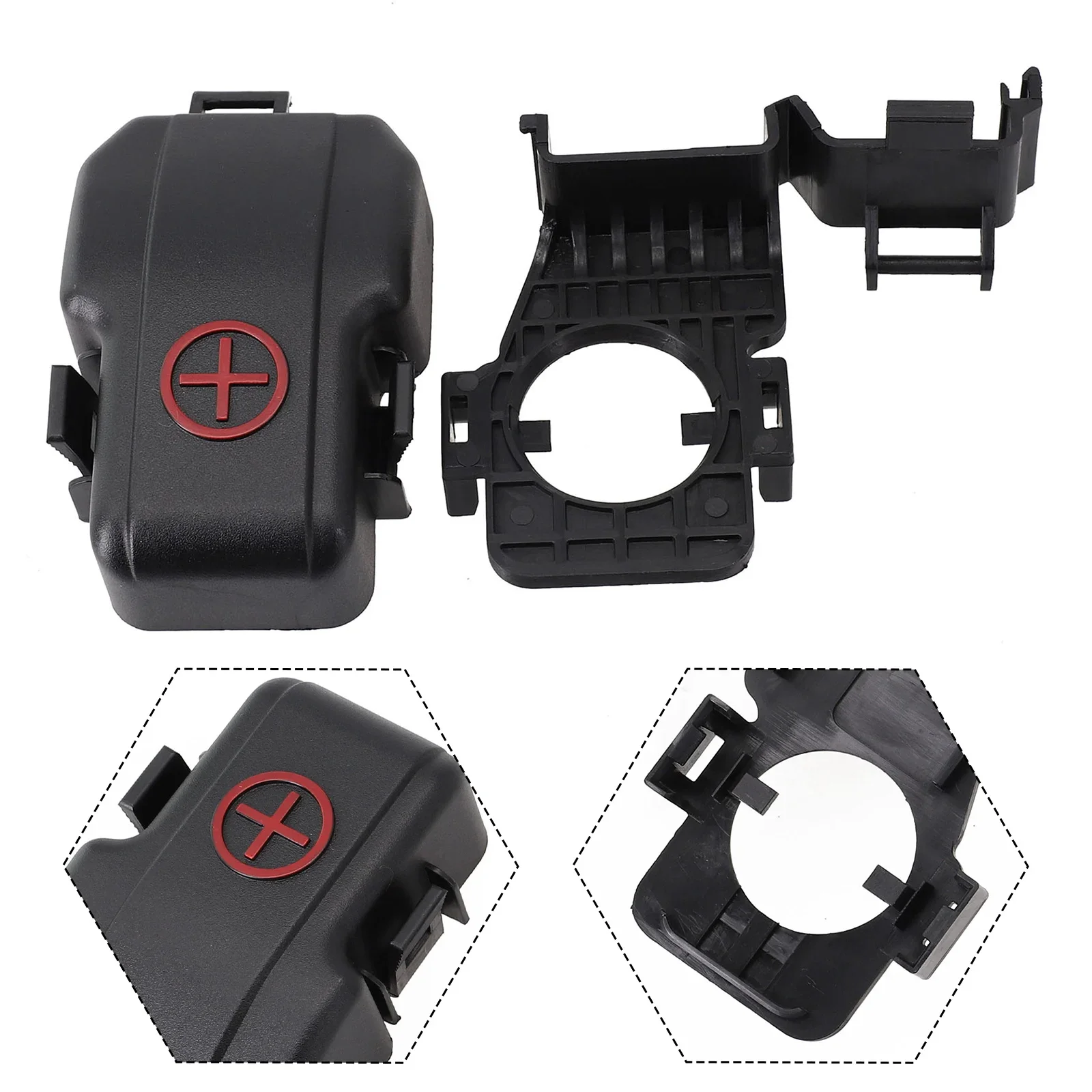 Cover Battery Terminal Cap Black Car Accessories Plastic 4inch Battery Positive Cover For Elantra HD High Quality